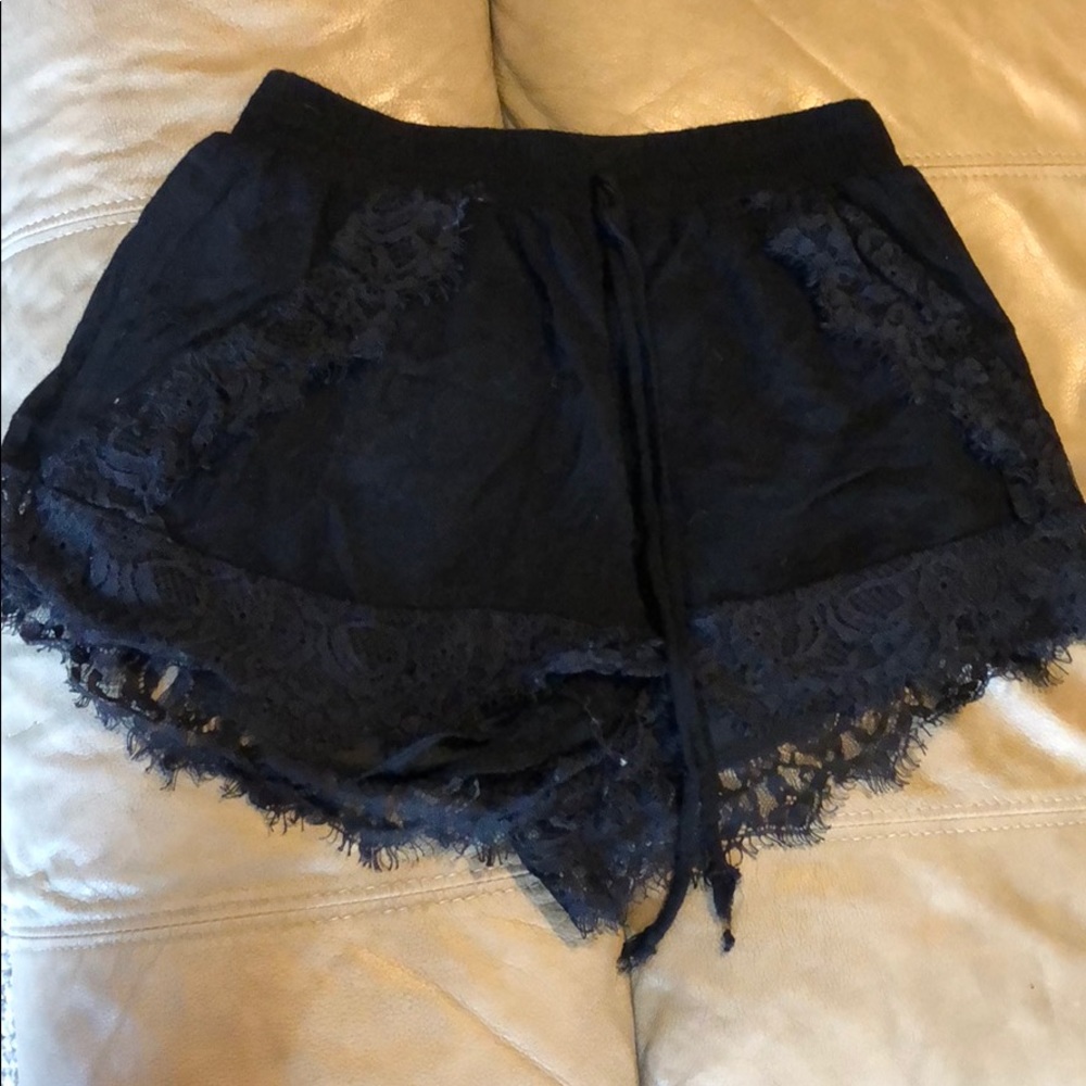 Black lacy shorts